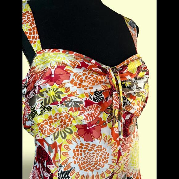 Flirty Ann Taylor silky lined and pleated summer blouse​​ - Picture 7 of 8